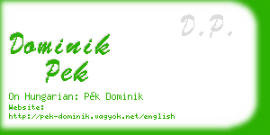 dominik pek business card